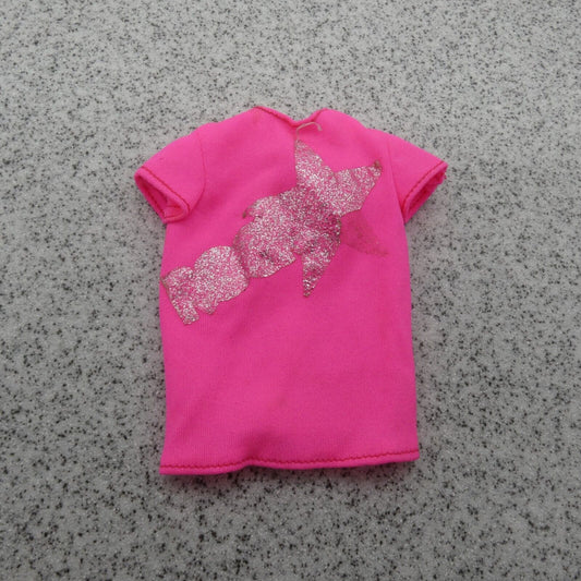 Barbie and the Rockers Doll Concert Shirt Top Neon Pink 1985 Mattel TLC