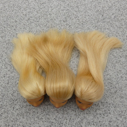 Barbie Doll Head Lot of 3 Millie Face Blonde Blue Eyes Medium Light Skin J294