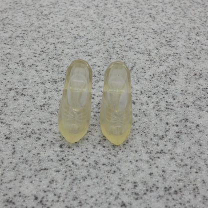 Barbie Doll Size Shoes High Heel Translucent Clear Pointed Toe Pumps B1 Clone