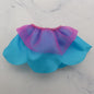 Barbie Doll Size Skirt Blue Tutu Pink Tulle Accent Elastic Waist Scalloped Hem