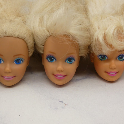 Barbie Doll Head Lot of 5 Heads SuperStar Long Blonde 80s 90s Mattel JY2