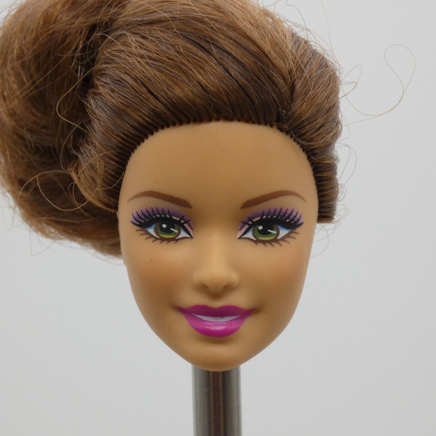 Barbie Ballerina Teresa Doll Head Summer Face Brown Hair Green Eyes Mattel