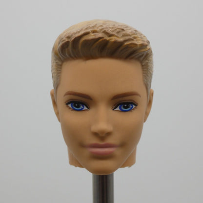 Barbie Pink Passport Ken Ryan Doll Head Molded Blonde Hair 2015 Mattel CCY12