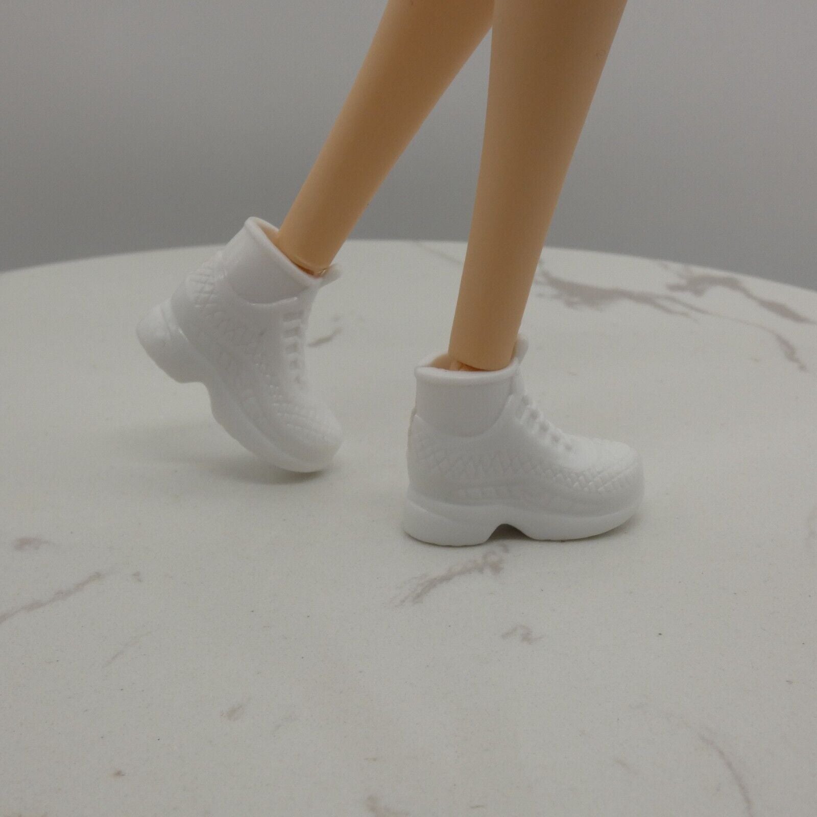 Barbie Doll Size Shoes High Top White Sneakers Gym Fit Made To Move Tall Curvy