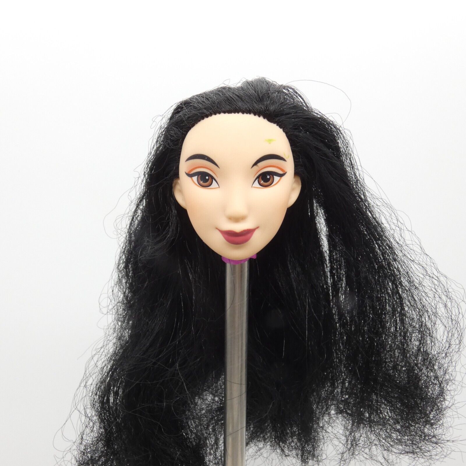 Disney Royal Shimmer Mulan Doll Head Asian  Black Hair Brown Eyes Hasbro E0280