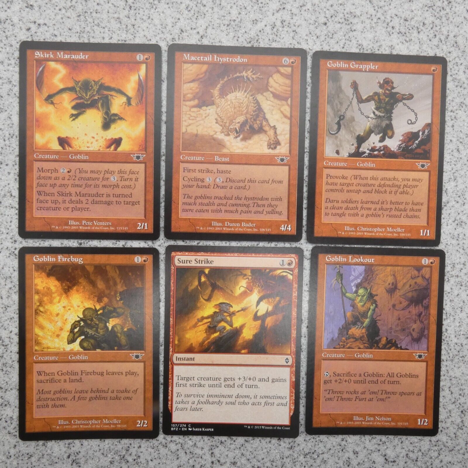 Lot of 6 MAGIC The Gathering Cards Legions Set Builder Starter Pack MTG A09