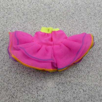 Barbie Dance Club Doll Skirt Pink Layered Tulle Neon Waistband 1989 Mattel 3509