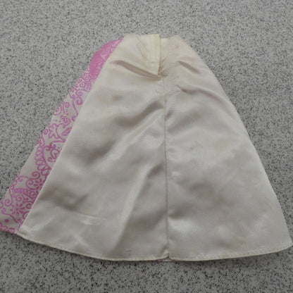 Barbie Bridal Doll Wedding Dress Skirt Only White Pink Satin Like 2018 CFF37