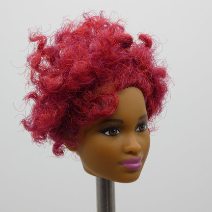 Barbie Fashionistas 33 Doll Head Only AA Grace Mbili Curly Red Hair 2016 DPX69