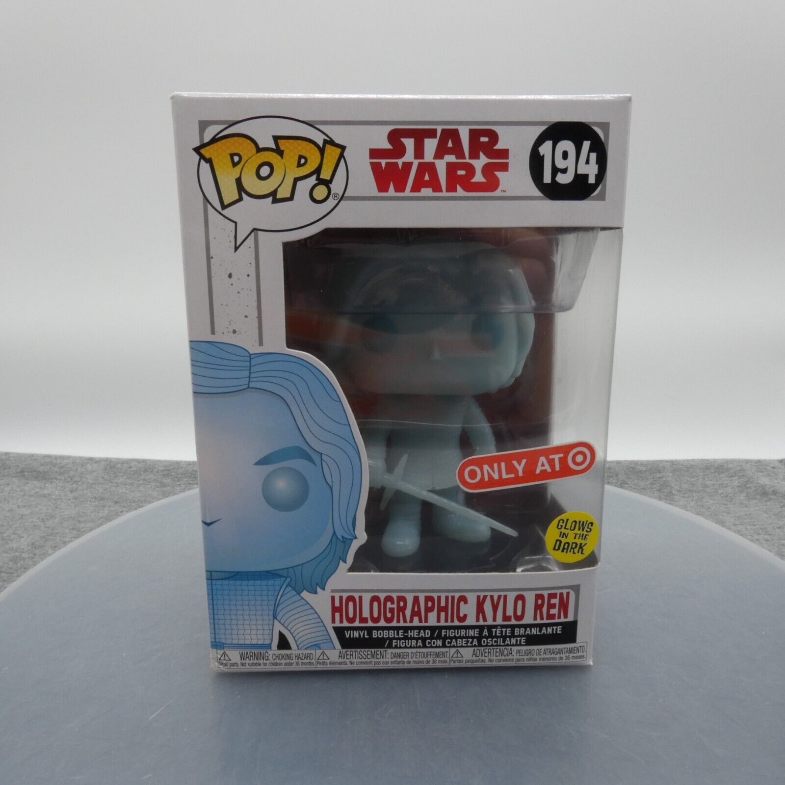 Funko Pop Holographic Kylo Ren Bobble Head Star Wars 194 Glows In The Dark GITD