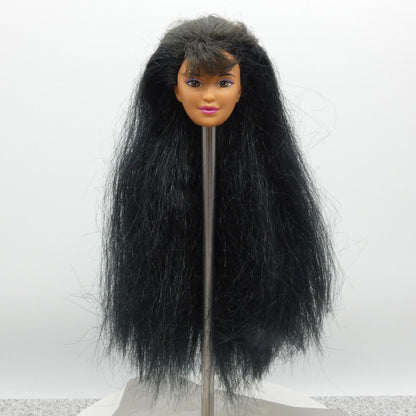 Barbie Pearl Beach Kira Doll Head Black Hair Brown Eyes Medium Light Skin 18580