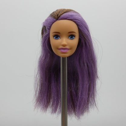 Barbie Skipper Babysitter Doll Head Brown Purple Hair Bathtime FXH05 2019