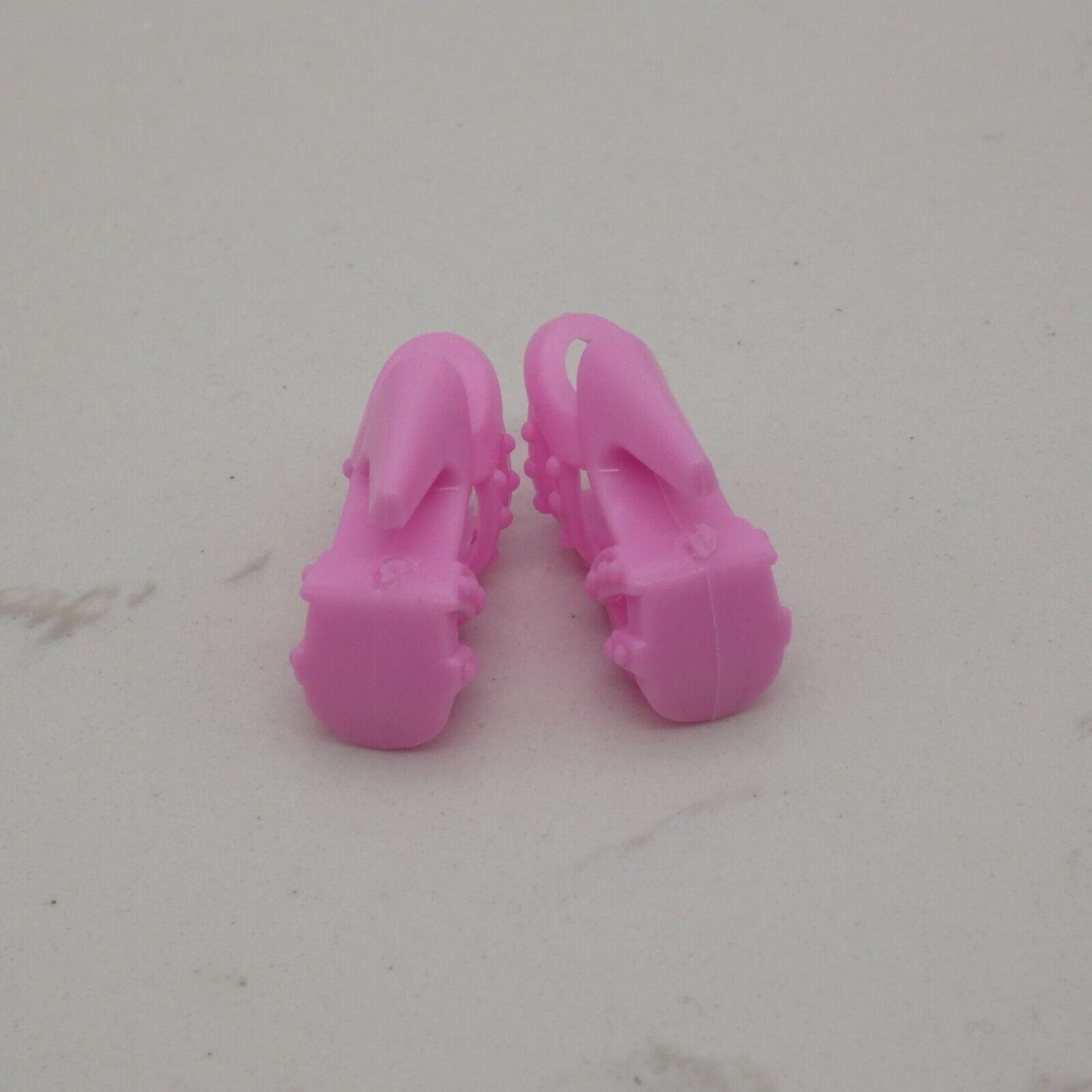 Barbie Doll Size Shoes High Heel Pink Studs Open Toe Sandals Ankle Strap Clone