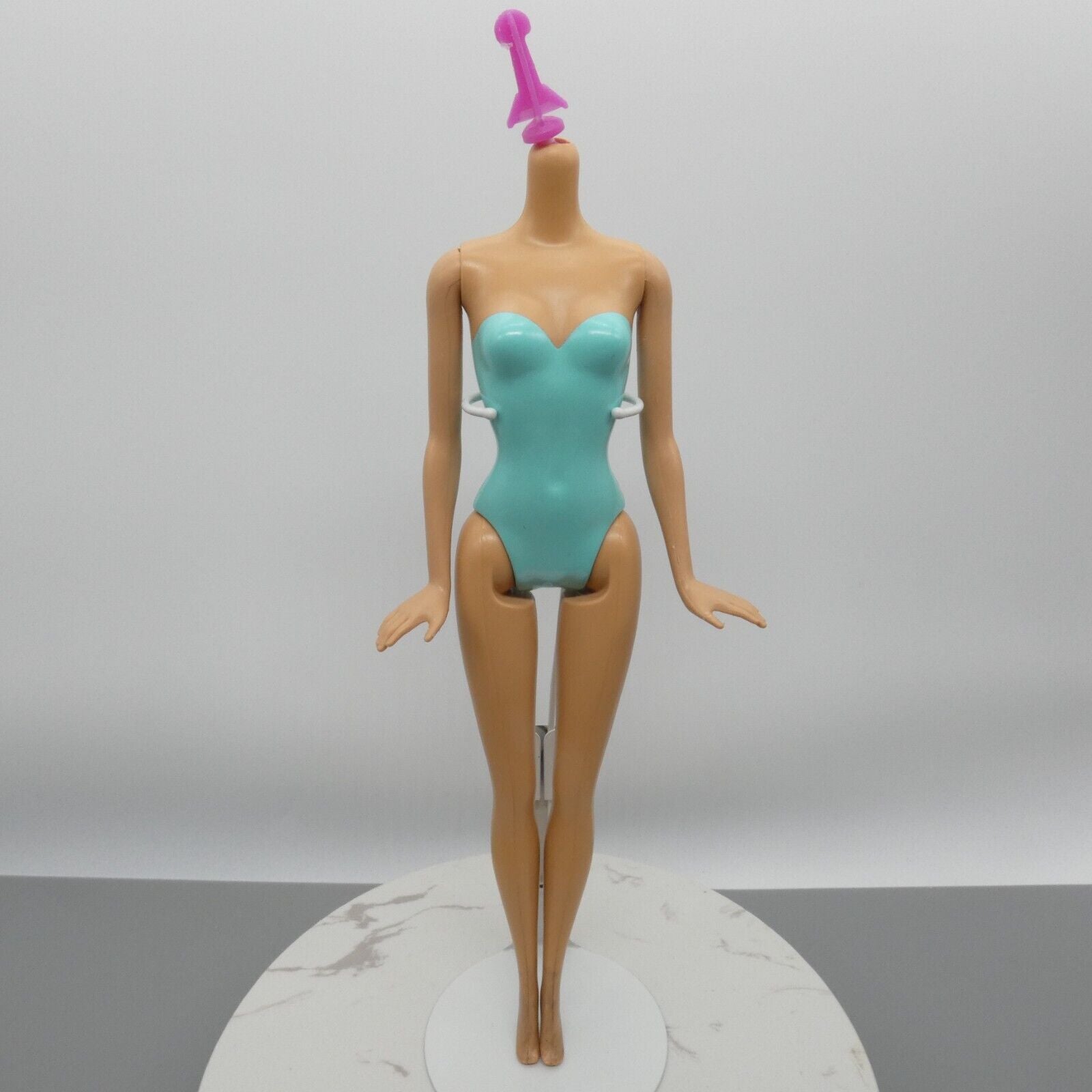 Barbie Doll Body Only 1999 Fashion Fever Straight Arms Turquoise Painted Suit