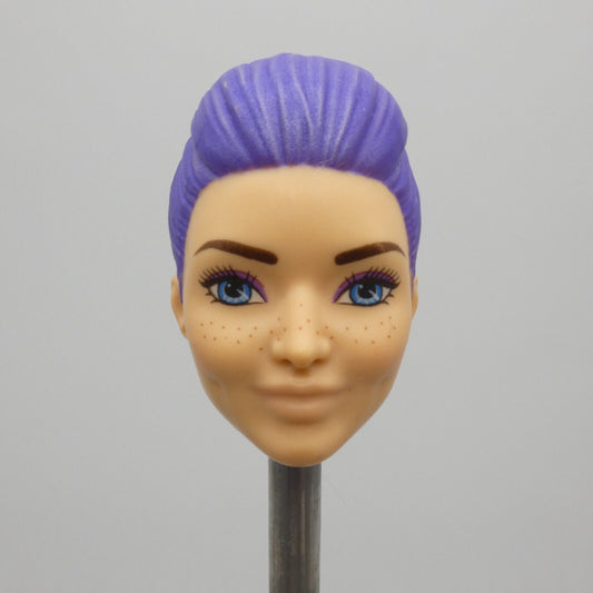 Barbie Color Reveal Doll Head Only Purple Molded Hair No Extension 2021 GPD21