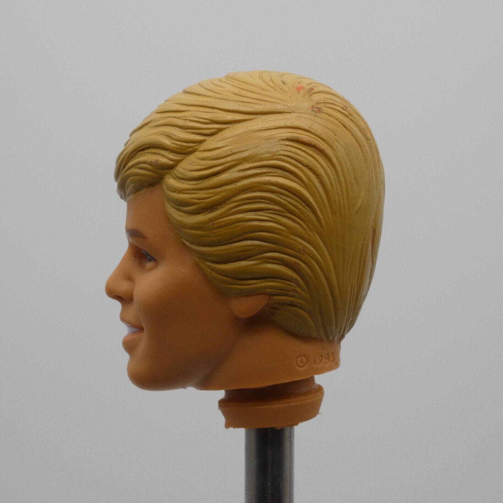 Barbie Tropical Ken Doll Head Only 1986 Blonde Molded Hair Malaysia Mattel 1020