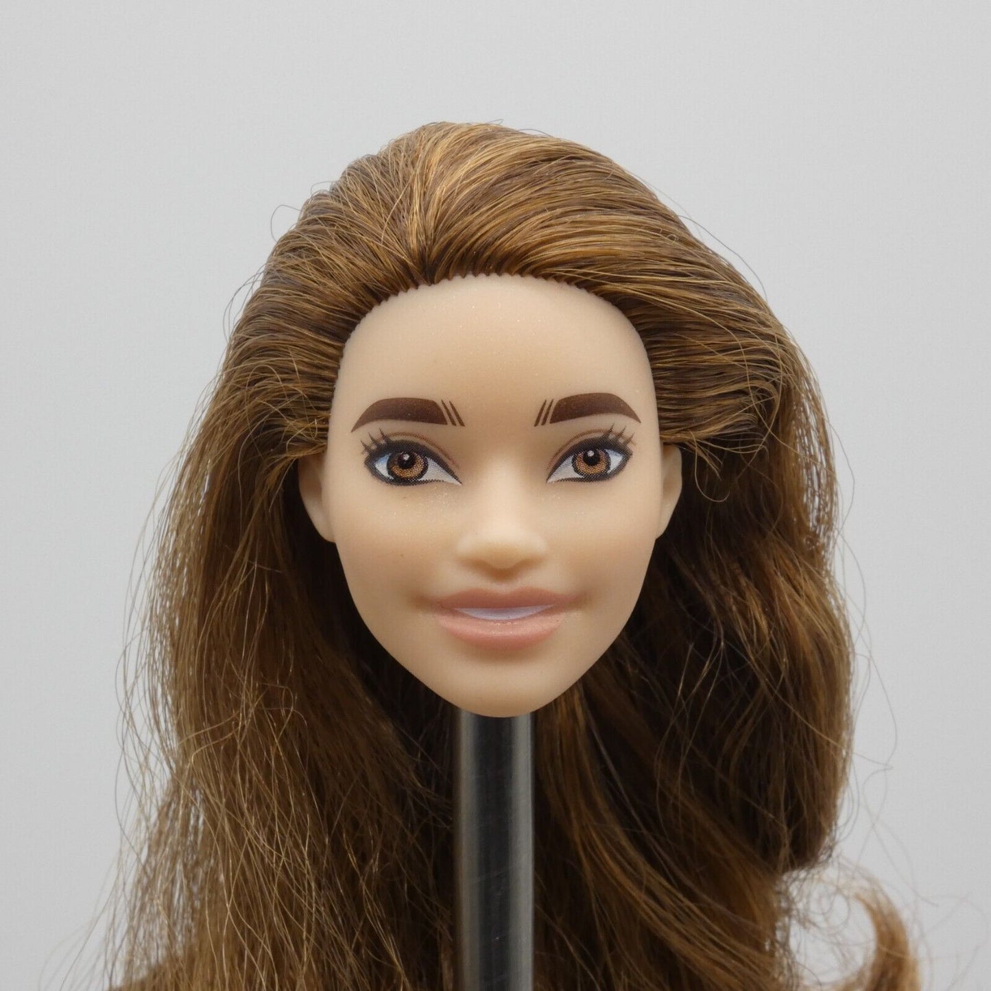 Barbie Olympic Skateboarder Doll Head Alec Face Brown Hair Light Skin 2020 GJL78