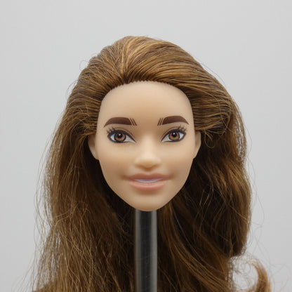 Barbie Olympic Skateboarder Doll Head Alec Face Brown Hair Light Skin 2020 GJL78