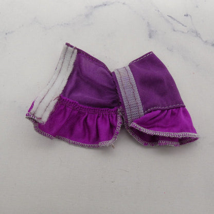 Barbie Doll Mini Skirt Purple Plum Scrunch Ruffle Hem Heart Charm