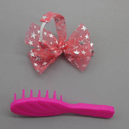 Barbie Rewind 80s Dolls Night Out Doll Headband Pink Bow Hairbrush 2022 GTJ88