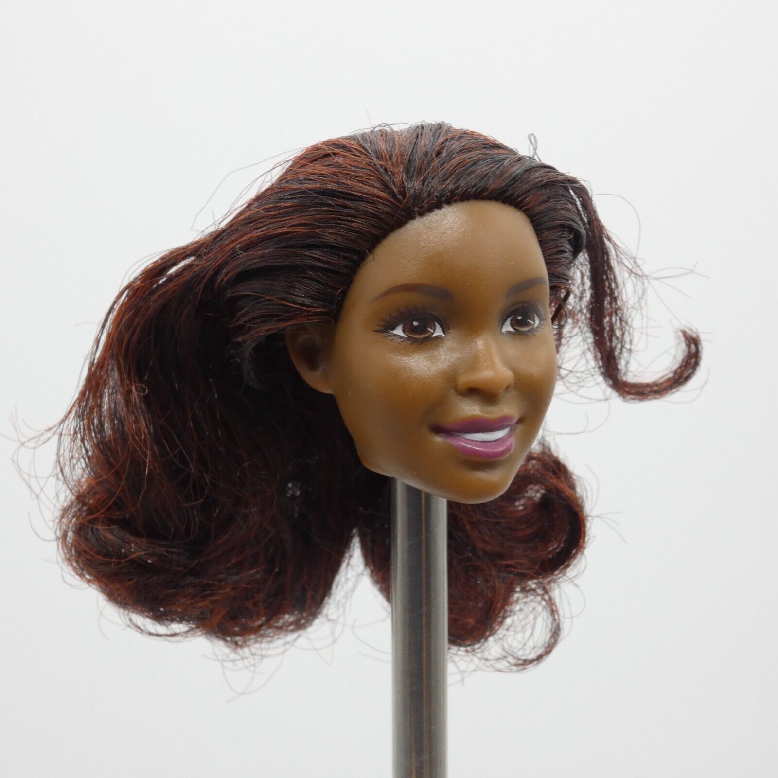 Barbie Fashionistas 45 Doll Head Desiree Nikki Face Brown Red Hair DTF08 2016