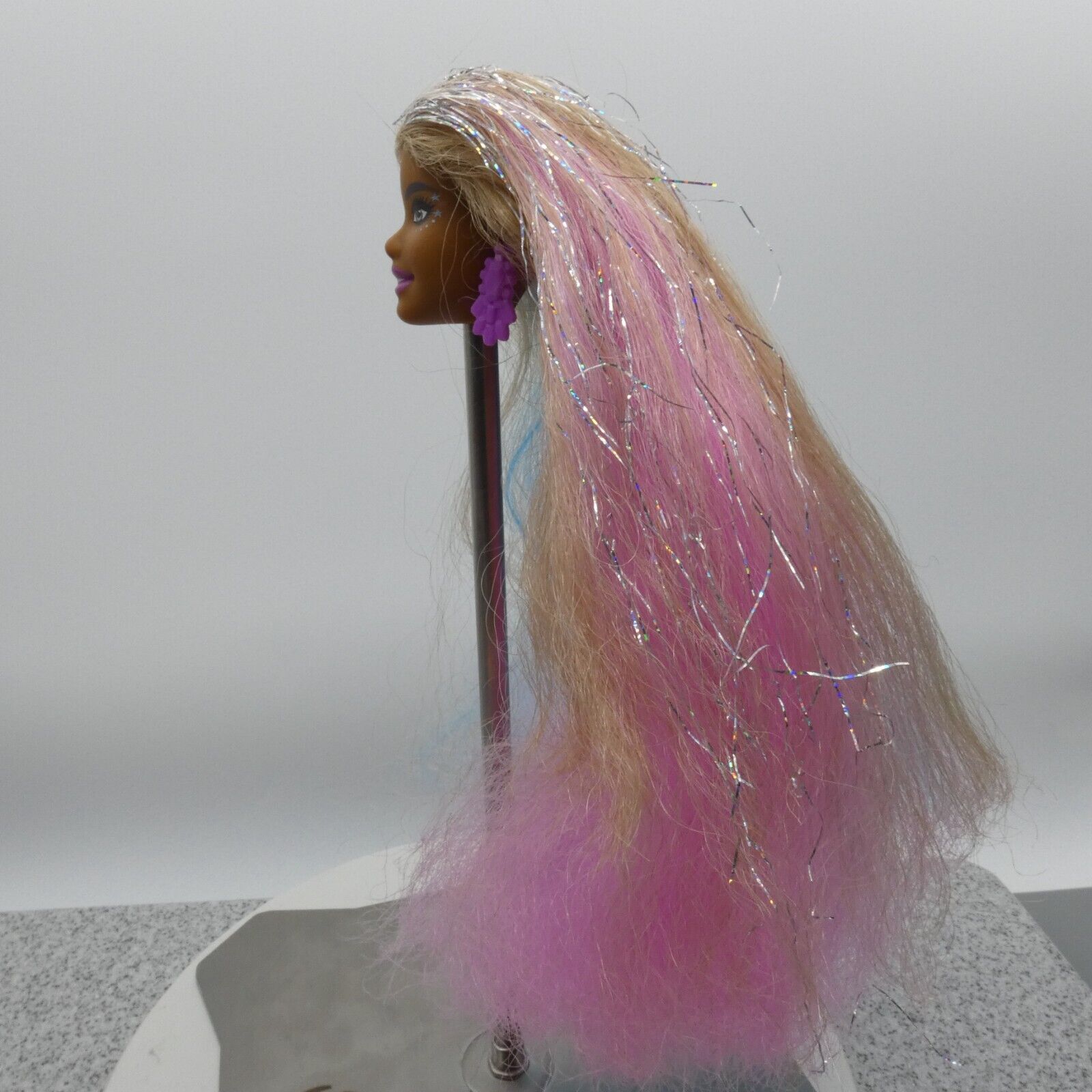 Barbie Fantasy Hair Doll Head Carnaval Face AA Pink Blue Blonde Hair 2020 GHN05