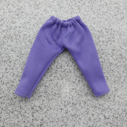 Barbie Doll Size Yoga Pants Knee Length Purple Elastic Waist Gym Workout Jogging