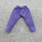 Barbie Doll Size Yoga Pants Knee Length Purple Elastic Waist Gym Workout Jogging