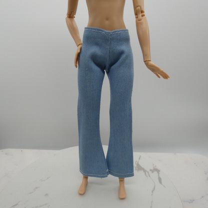 Barbie Doll Size Jeans Light Wash Blue Pants Flare Ankle Crop Fit Made To Move