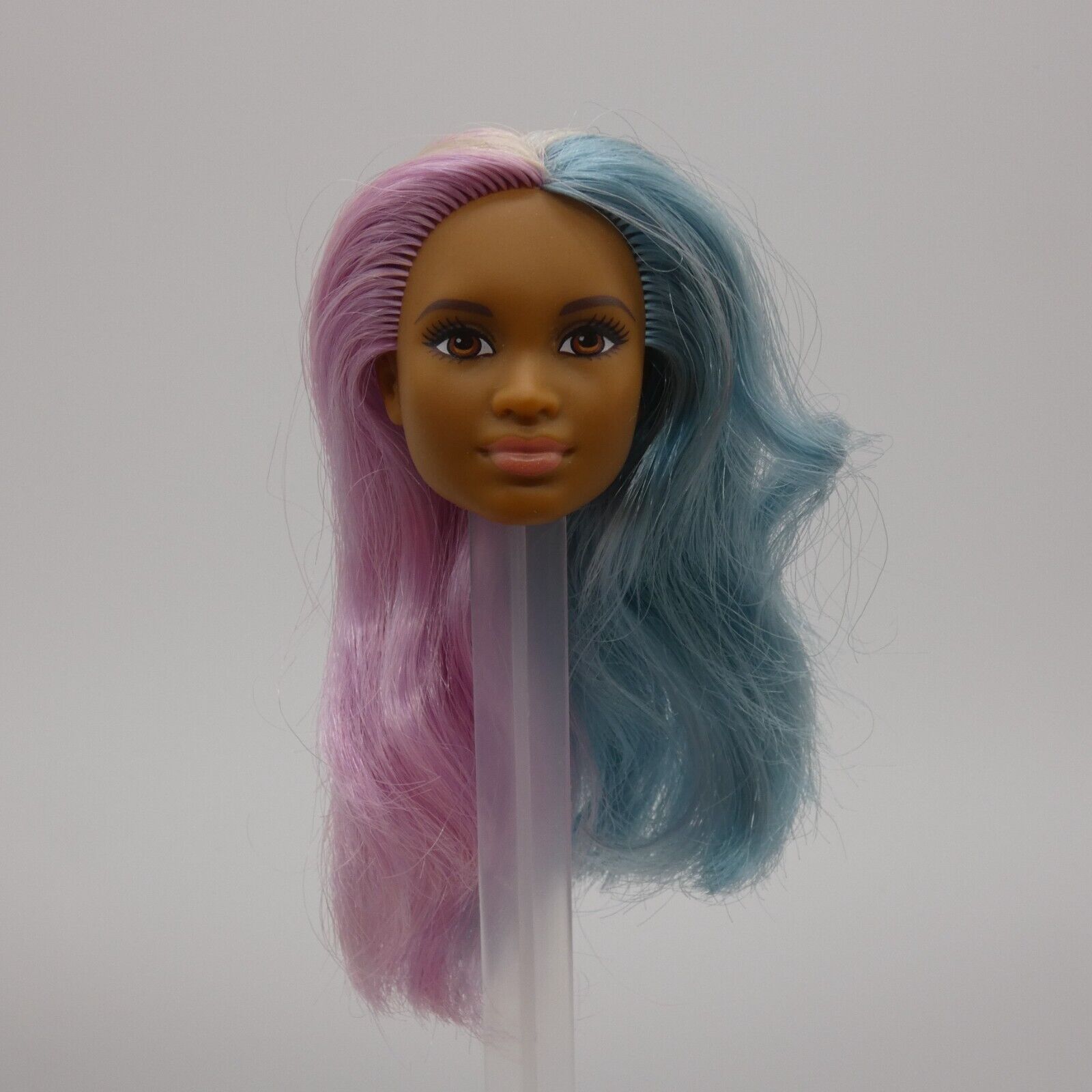 Barbie Fashionistas 42 Doll Head Only AA Grace Mbili Purple Blue Hair 2016 DTF05