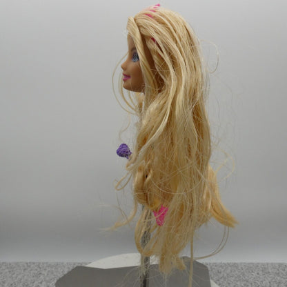 Barbie Magic Hair Doll Head Blonde Hair With Accessories Medium Light Skin