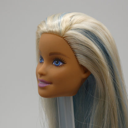 Barbie Fashionistas 120 Doll Head Only Millie White Blue Hair 2019 Mattel FXL53