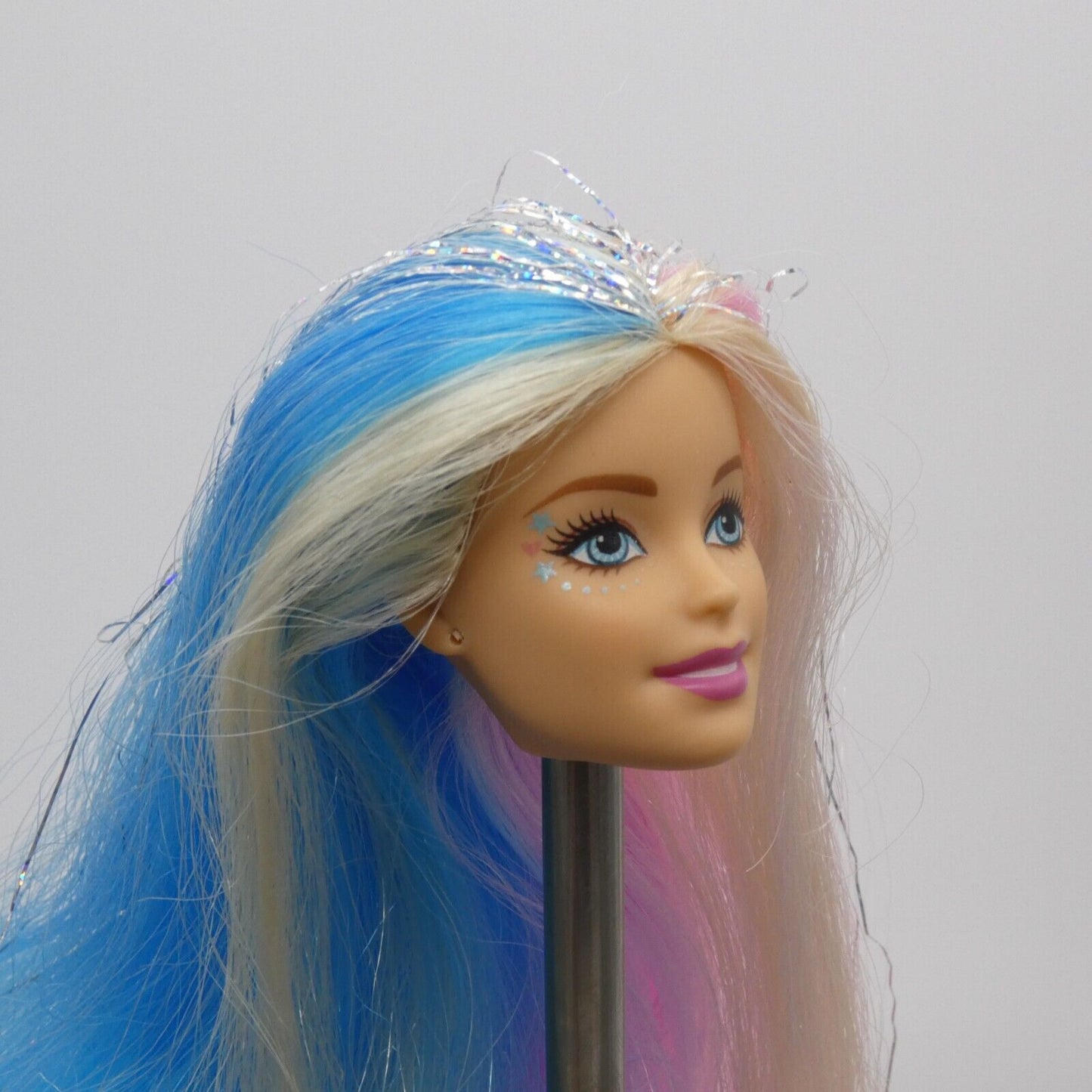 Barbie Fantasy Hair Doll Head Millie Face Pink Blue Blonde Hair 2020 GHN04 M03