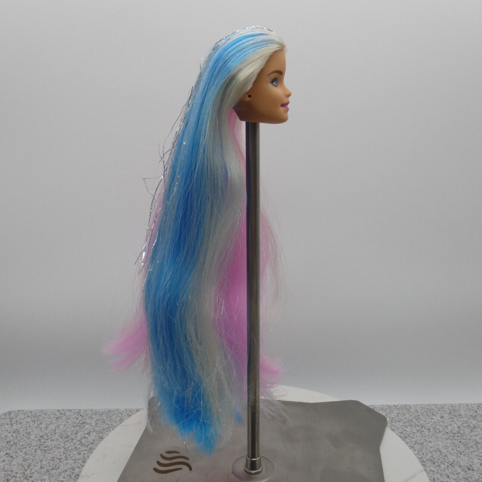 Barbie Fantasy Hair Doll Head Millie Face Pink Blue Blonde Hair 2020 GHN04 M4