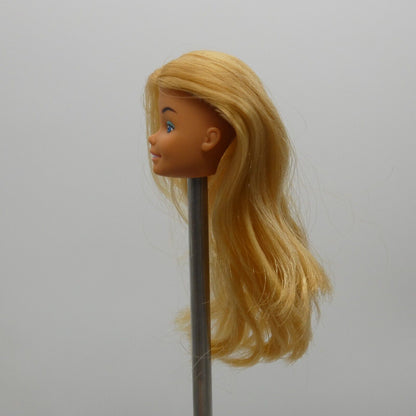 Barbie Malibu Doll Head Only SuperStar Tan Medium Light Skin Hong Kong E Mattel