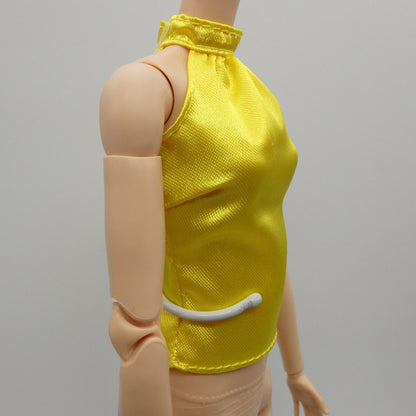 Barbie Looks 19 Doll Shirt Top Yellow Sleeveless Fits Standard And Tall HJX28