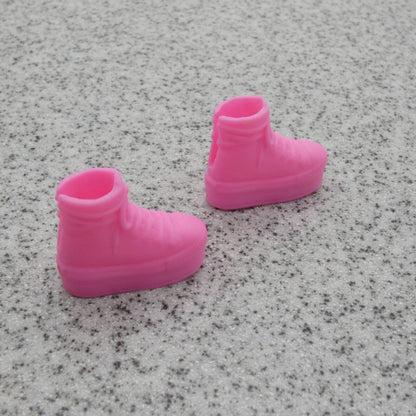 Barbie Bakery Playset Petite Doll Shoes Pink Ankle Boot Flat Feet 2021 HGB73