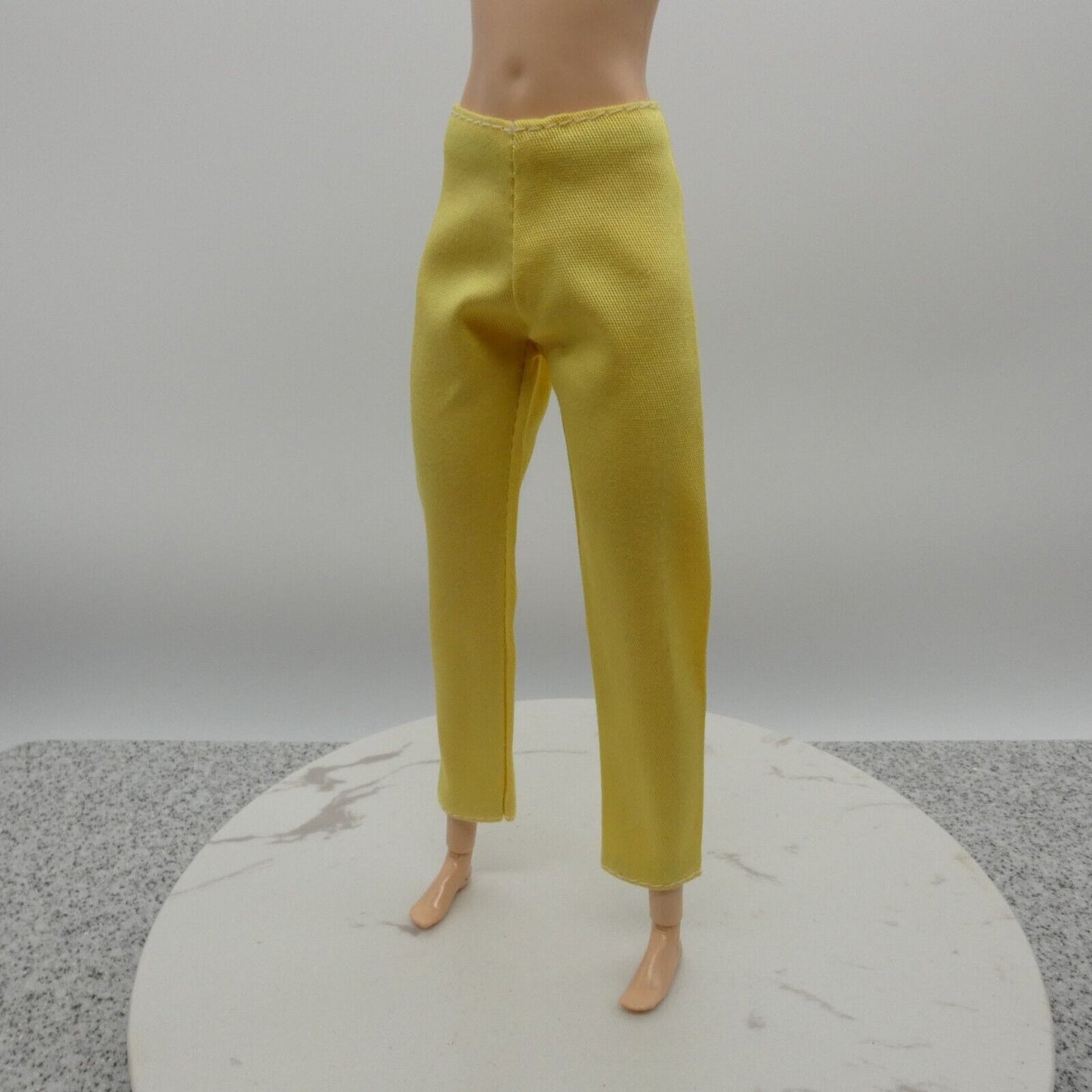 Barbie Doll Size Pants Yellow Slacks Chinos Ankle Trousers Fit Made To Move