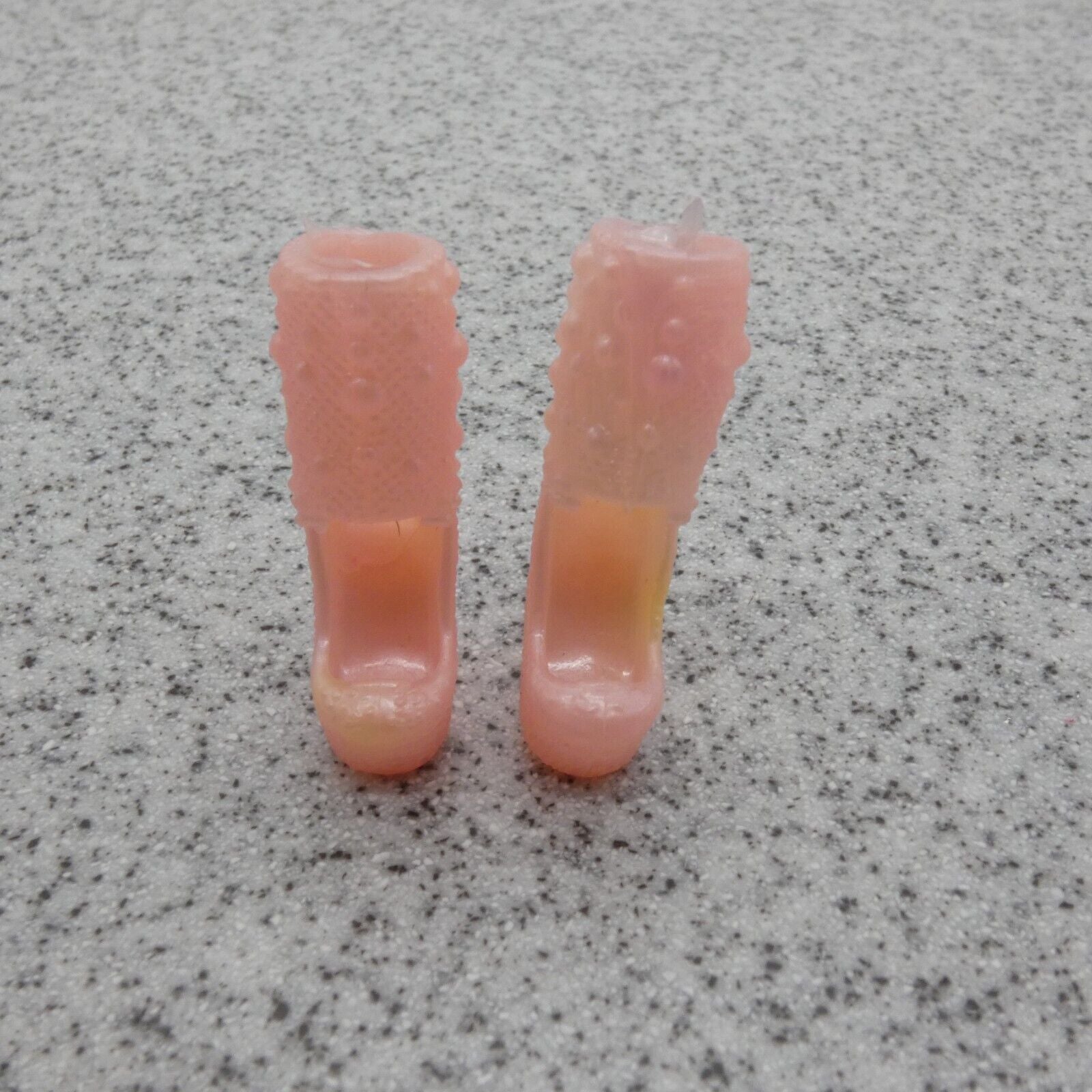 Barbie Doll Size Shoes High Heel Pink Peach High Ankle Closed Toe B1 Clone