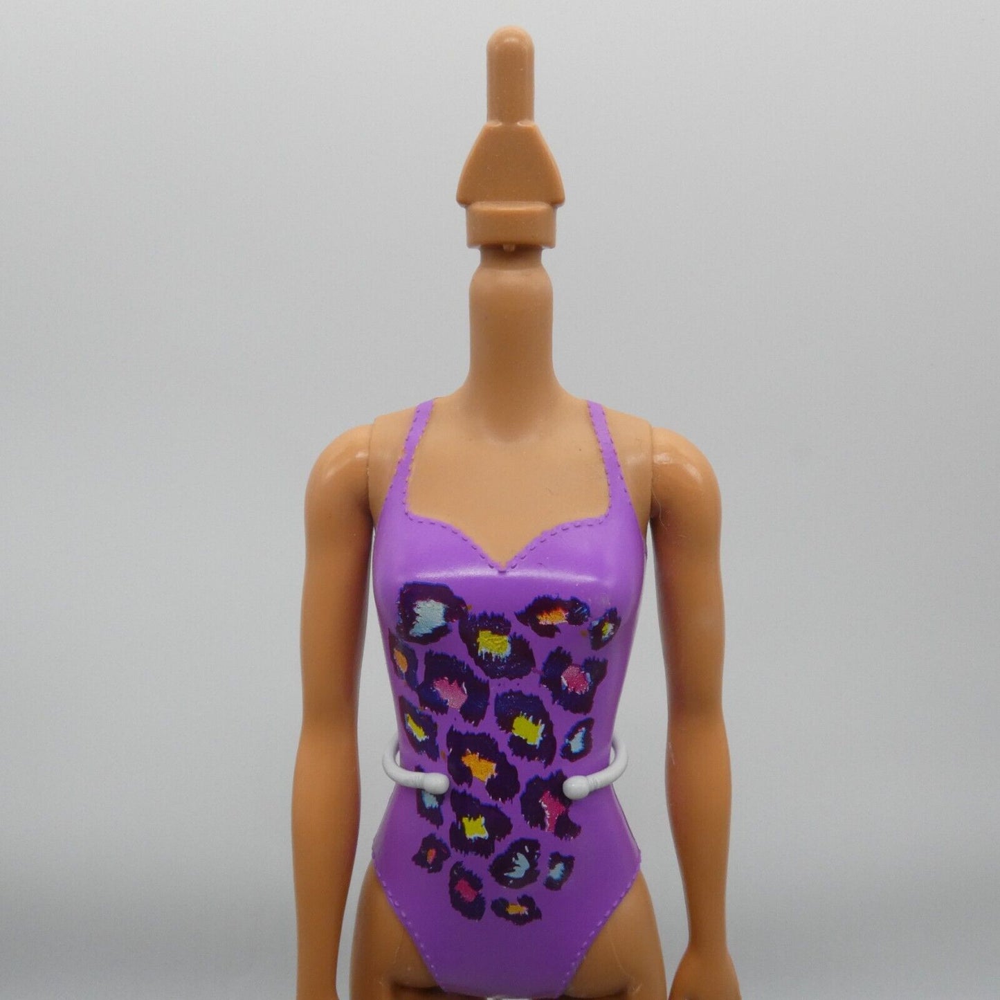 Barbie Beach Doll Body Only Hispanic Medium Skin Purple Molded Suit 2018 FJD98