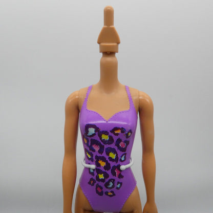 Barbie Beach Doll Body Only Hispanic Medium Skin Purple Molded Suit 2018 FJD98