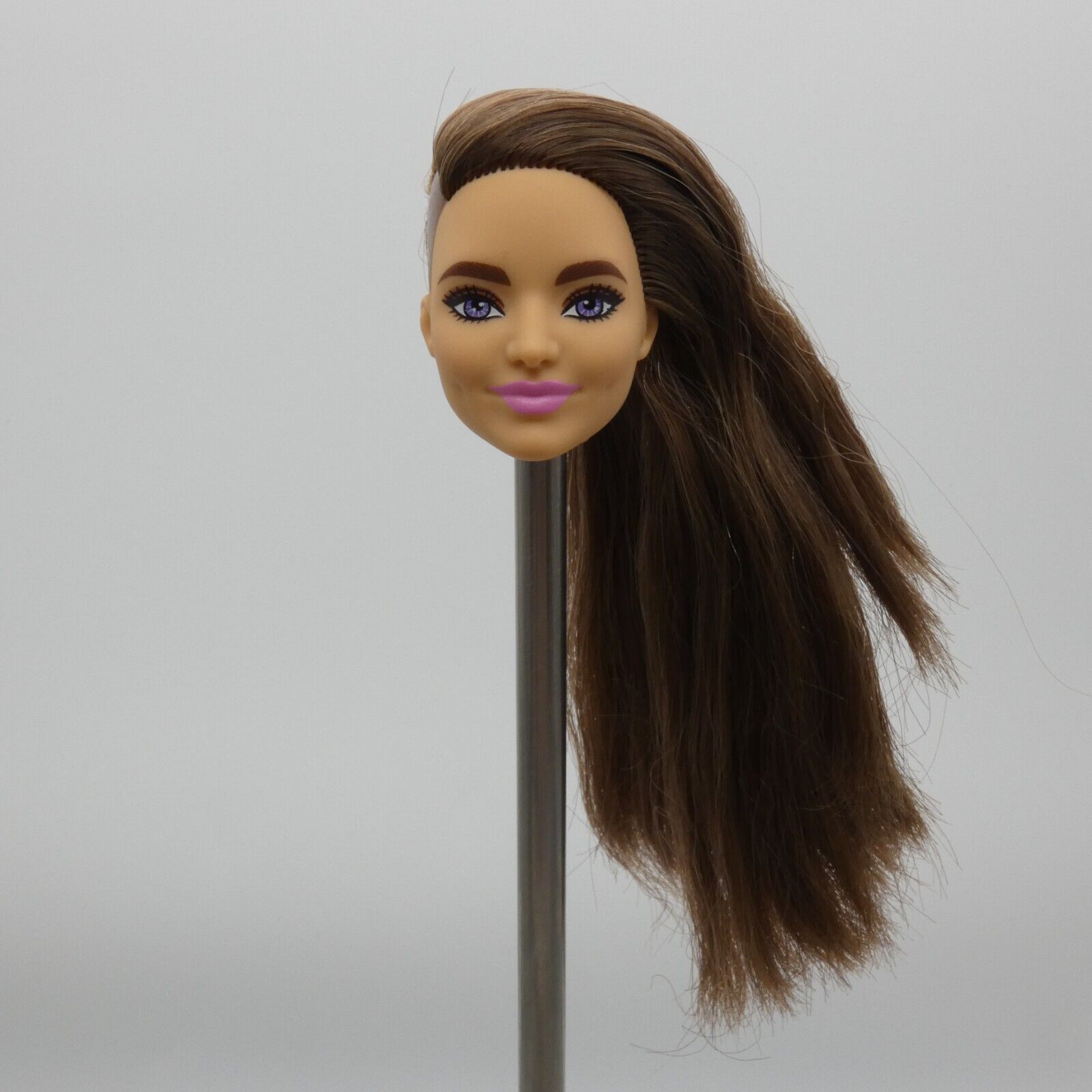 Barbie Extra 9 Doll Head Only Violet Face Brown Hair Side Shave GYJ28 2021