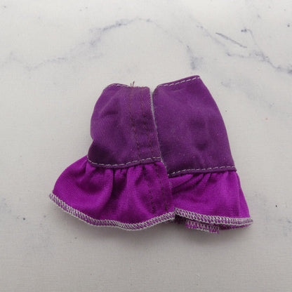 Barbie Doll Mini Skirt Purple Plum Scrunch Ruffle Hem Heart Charm