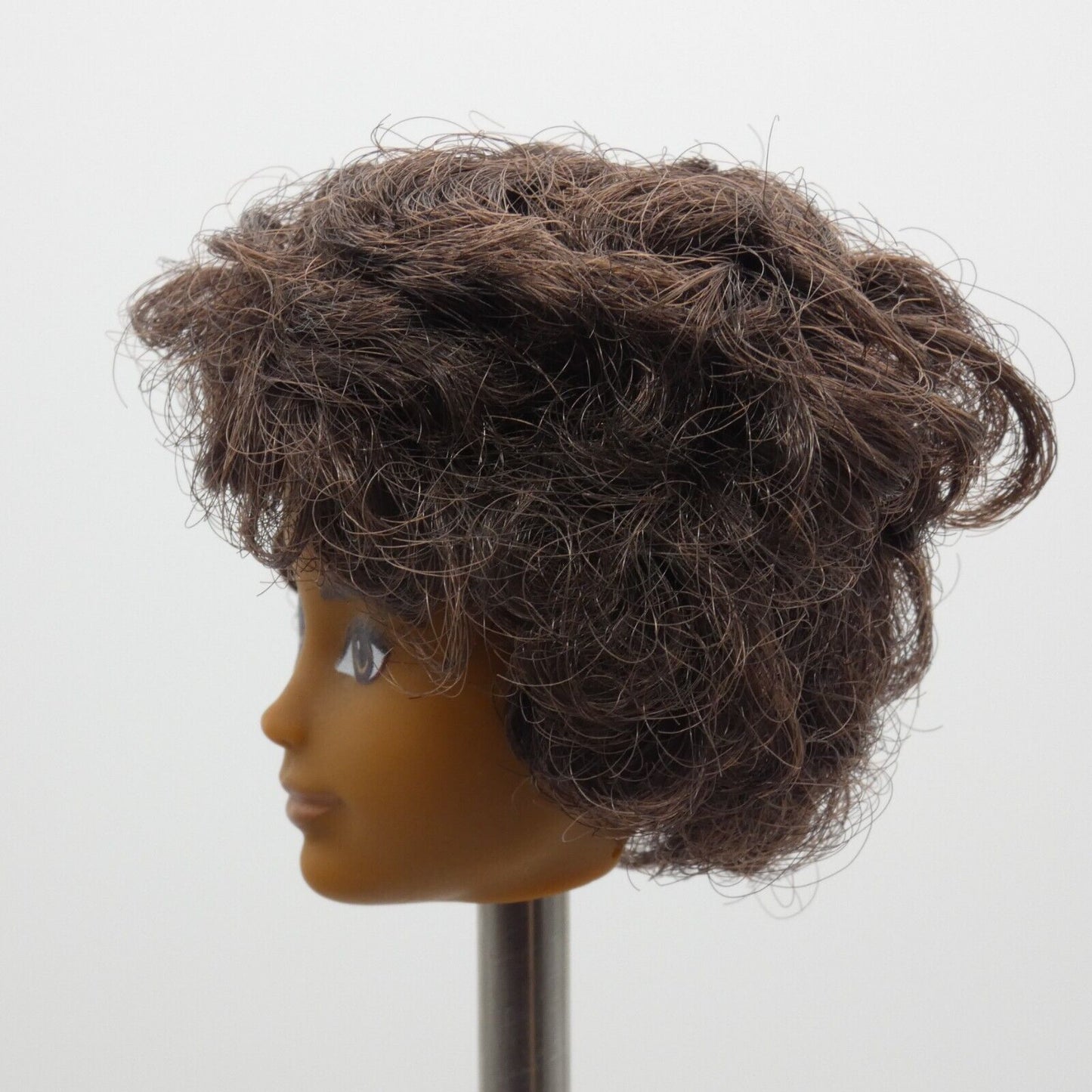 Creatable World Doll Head Curly Brown Hair Eyes Medium Skin 2020 Mattel GKV45