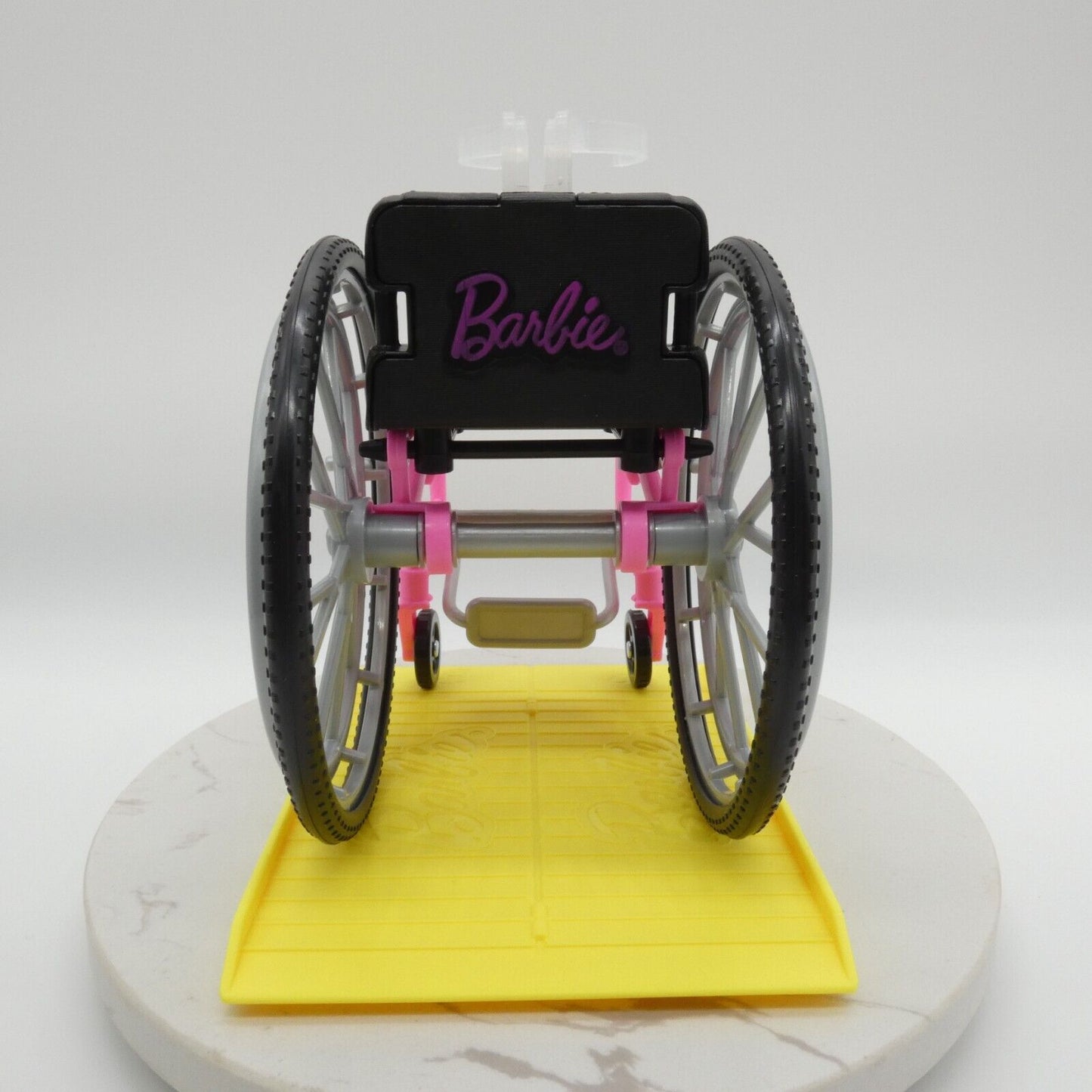 Barbie Doll Pink Wheelchair With Yellow Ramp Fashionistas 165 Mattel 2021 GRB93