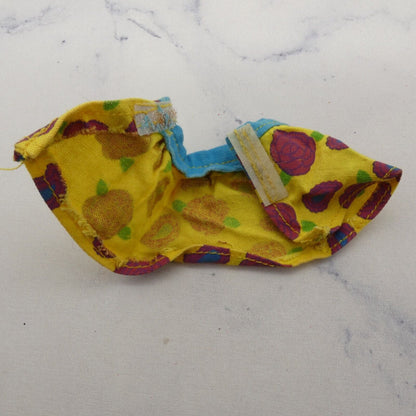 Barbie Doll Size Mini Skirt Yellow Floral Rose Print 80s 90s Superstar