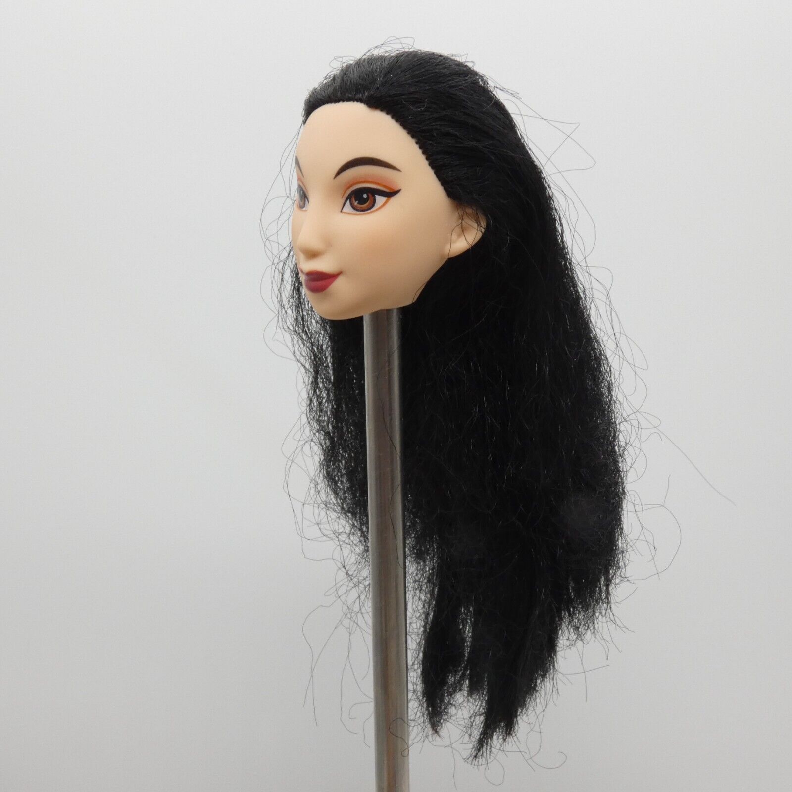 Disney Princess Mulan Doll Head Light Skin Black Hair Royal Shimmer Hasbro E4167