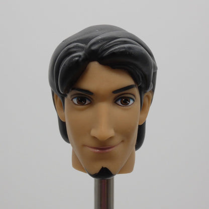 Disney Tangled Flynn Rider Eugene Doll Head Only Black Hair Smirk Goatee