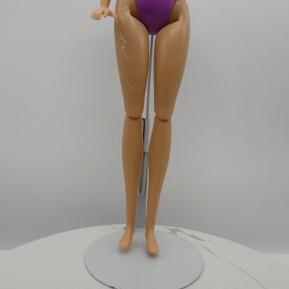 Barbie Doll Body Only Medium Light Skin Purple Suit 2016 Pup Pool Mattel DMC32