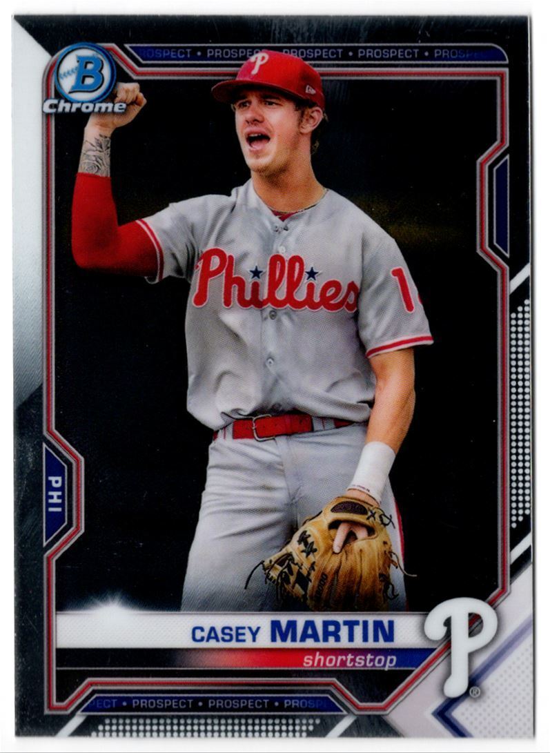 2021 Bowman Chrome Prospects Casey Martin Philadelphia Phillies #BCP-92